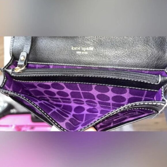 Kate Spade Black & White Adrienne Signature Print Wallet NWOT - Picture 11 of 12